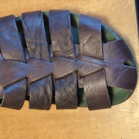 Mephisto Sam Brown Leather Sandals - Picture 7 of 8